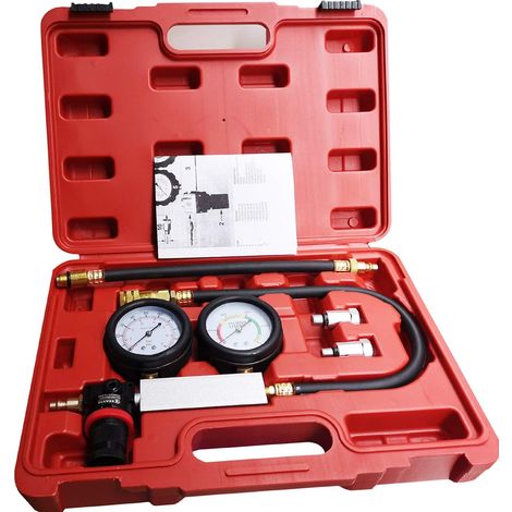 Zylinderlecktester, Kompressionstest-Kit – Motorzylinder-Dual-Gauge-Lecktester-Kit-Diagnosetool. (1/5)