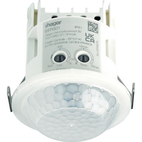 détecteur mini 10 mètres de présence et mouvement plafond encastré KNX EASY/ETS - HAGER TXD501