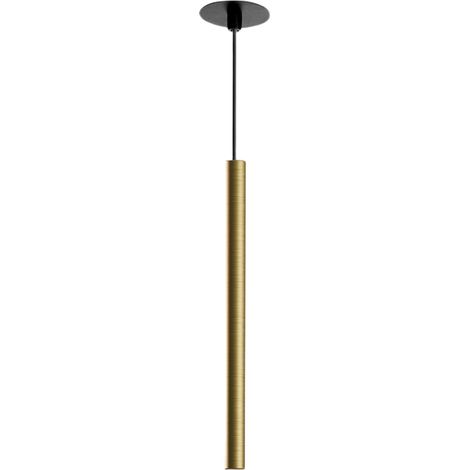 Thalassia Sp/I Suspension Led - Simple 7W 3000K 398Lm Faisceau 18° Finition Or Avec Rosace Noire - Gealuce - Aluminium Moderne (1/3)