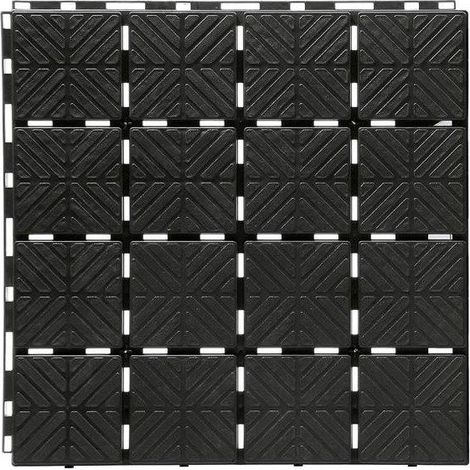 Prosperplast Losetas de jardín modernas negras pack de 9 (1/2)