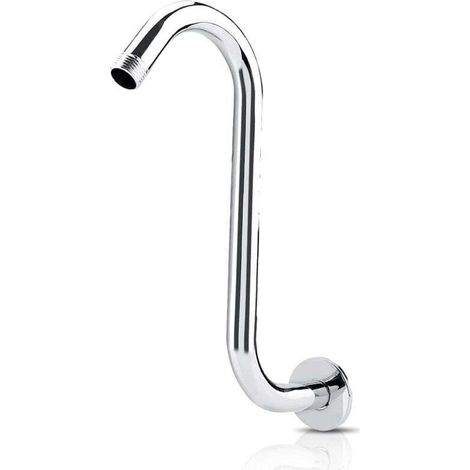 8 pouces Bras de douche 201 en acier inoxydable Rallonge de douche hauteur élevée courbe en S à col de cygne extension de la douche Robinets de baignoire Cuisine Robinetterie A