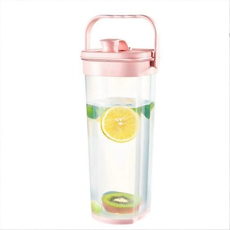 Distributeur de boissons grande capacité, pichet d'eau froide pour réfrigérateur, bouilloire en plastique pour boissons glacées, idéal pour la vie de famille. (1/5)