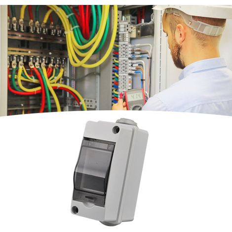 Boîtier de protection de distribution étanche et coupe-vent avec disjoncteur et couvercle transparent pour engins de chantier HT-2 voies