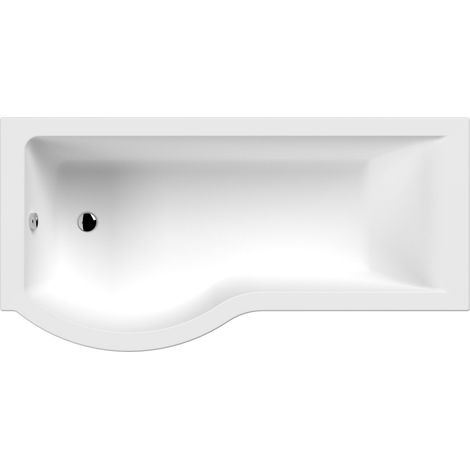 P Shaped Shower Bath LH 1700x900x740x565