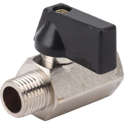 Robinet à Bille en Laiton Brossé Filetage Mâle/Femelle 1/4 pour Eau du Robinet (1/5)