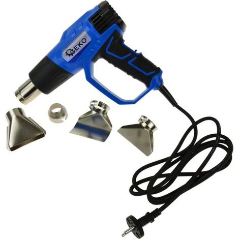 Pistola de aire caliente geko g80283 2000W 550°C 4 boquillas (1/3)