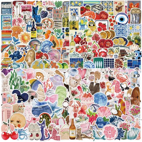 200 Pièces Autocollants Minimalistes, Stickers Aesthetic Scrapbooking, Vintage Autocollants, pour Valise, Voyage, Ordinateur, Scrapbooking, Skateboard, Guitare (1/5)