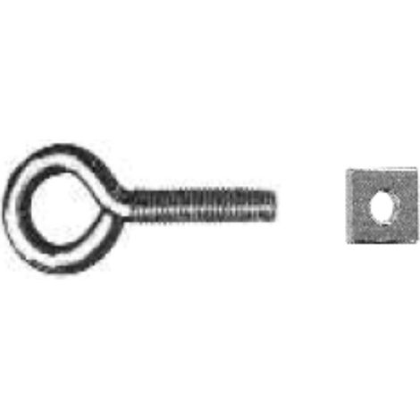 ORECA - 4 OCCHIOLI A VITE CON DADO QUADRO 6X40MM IN FERRO ZINCATO