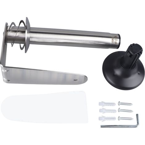 Porte-essuie-tout de cuisine extensible et ajustable, support de rangement pour papier aluminium et film plastique, en acier inoxydable. (1/5)