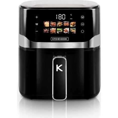 Kitchencook - Airmed55 Led - Noir - Friteuse Sans Huile - 5,5 L - 10 Programmes