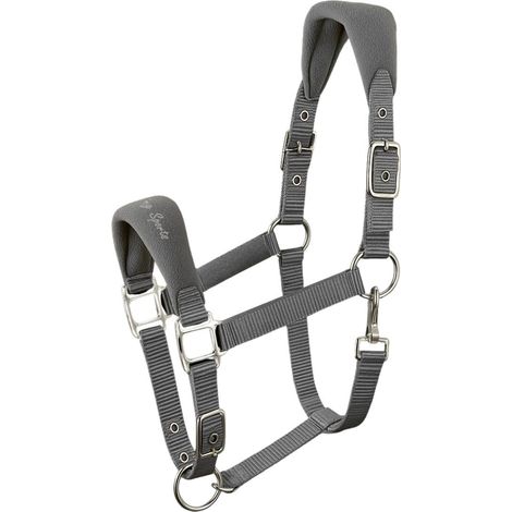 1 Licol Cheval Rembourré Nylon Sangles Réglables Muserolle Têtière Polaire Usage Quotidien (1/4)