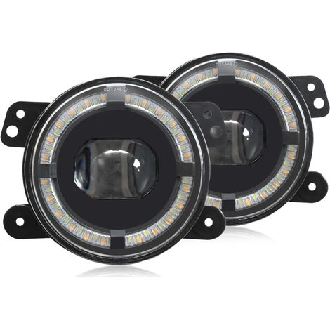 4-Zoll 200W LED-Nebelscheinwerfer für Autos, 20.000 lm, wasserdicht, für Stoßstangen, kompatibel mit Jeep Wrangler und Geländewagen.