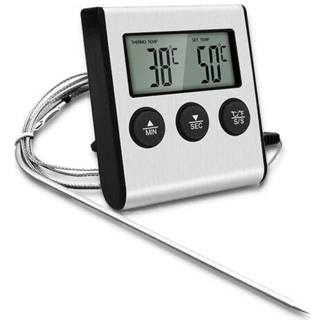 Thermomètre à Viande pour Cuisson Thermomètre Alimentaire Avec Sonde Pour Griller Viande Barbecue L'eau Lait Vin Liquide Avec sonde UD09 (1/5)