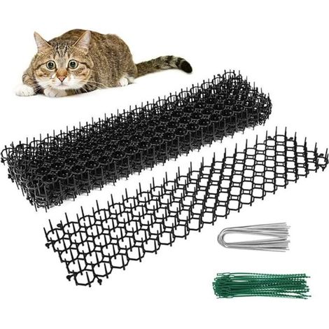 Vtizikl Lot de 6 Tapis Anti Chat avec Pointes, 4914 cm Pic Anti Chat Repousse Tapis Répulsif Chat Puissant Chat Exterieur Tapis Anti Chien avec Epine, Tapis Dissuasif pour Chat Barriere Anti Chat Exte (1/5)