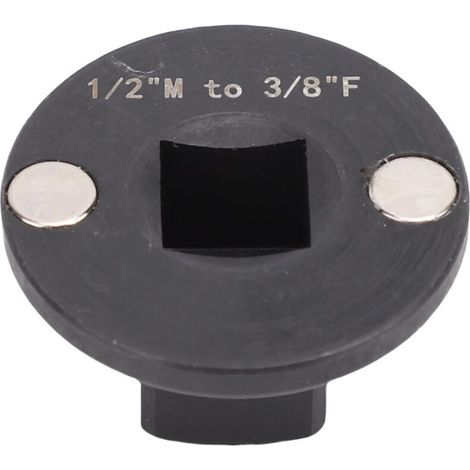 Adaptador de vaso de impacto extraplano, reductor de velocidad, metal de alta resistencia para espacios reducidos, 1/2" M-3/8" F-Crezuo