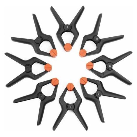 Pinces à ressort en nylon robustes 8 pièces, 4,5 pouces, pinces extra résistantes et adhérentes pour l'amélioration de l'habitat- (1/5)
