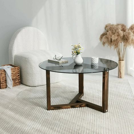 Dmora - Wohnzimmertisch Phaedra, Niedriger Wohnzimmertisch, Kaffeeregal, Couchtisch für Sofa, 75x75h40 cm, Taube, mit verstärkter Verpackung (1/5)