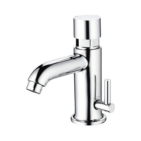 MISCELATORE TEMPORIZZATO TIME CANNA TONDA PER LAVABO Cromo