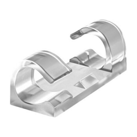 20 attaches-câbles autocollantes - Clips de câble transparents petits- (1/3)