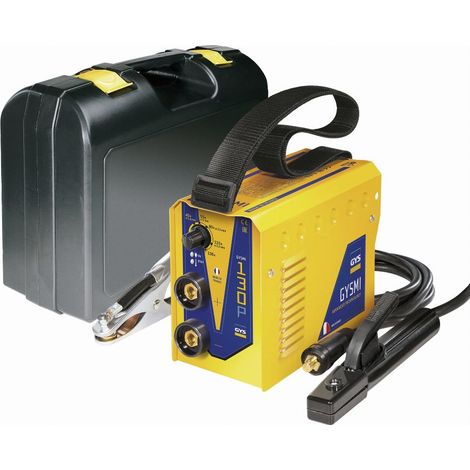 GYS – Poste à souder MMA 130A – Soudure professionnelle acier, fonte, inox jusqu’à 8mm – Hot Start, Anti Sticking, Arc Force – 29972