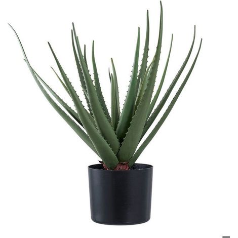 Aloe Vera art en bois hauteur 51cm vert. (1/5)