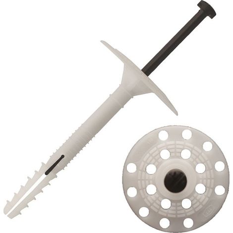 Scell-It - 200 Starre Dämmstoffbefestigung 180 mm mit Polyamidnagel - FI10180