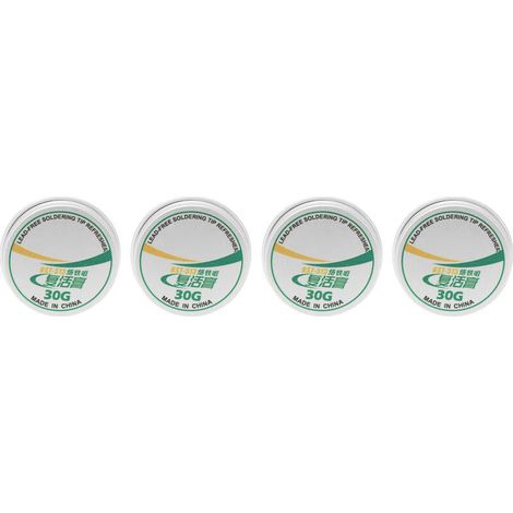 Pâte propre rafraîchissante pour pointe de soudure, 4 pièces, poudre d'étain, résurrection pour tête de fer à souder en oxyde, 30g (1/5)