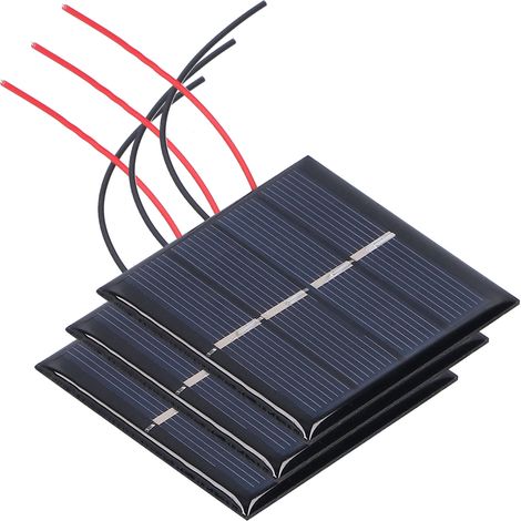 Lot de 3 cellules solaires miniatures 0,45 W 2 V, micro-câblées, en polysilicium, pour montage DIY. (1/5)