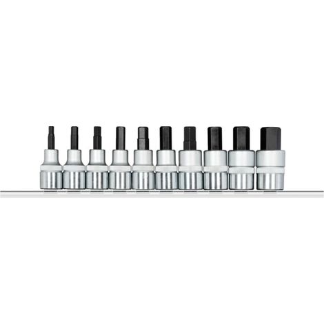 Gedore Embouts de tournevis 1/2 avec rail, 10 pièces R62558010