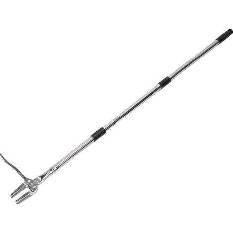 Arracher les mauvaises herbes avec long manche en acier inoxydable, démontable et utilisable en position debout. Outil de désherbage robuste pour le jardin, la pelouse, la terrasse et le potager (1/5)