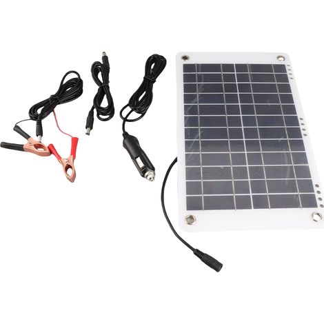 Chargeur de batterie de voiture solaire 8,5 W/12 V avec allume-cigare, panneau d'alimentation portable semi-flexible, charge d'entretien pour camping-car, moto, bateau, remorque marine, tracteur, spor (1/5)