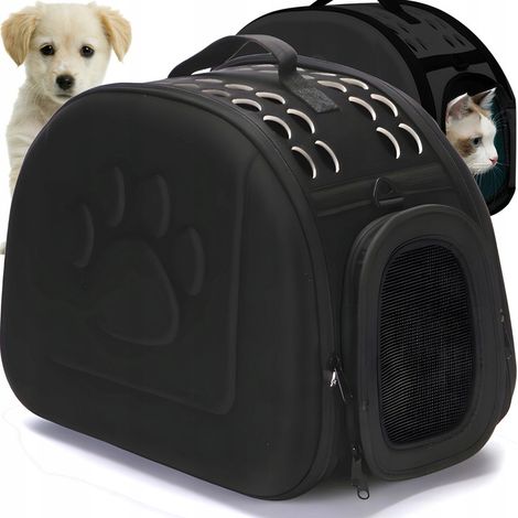 TRANSPORTADOR PARA PERRO, GATO Y CONEJO, BOLSA DE VIAJE, JAULA GRANDE, CORRAL NEGRO