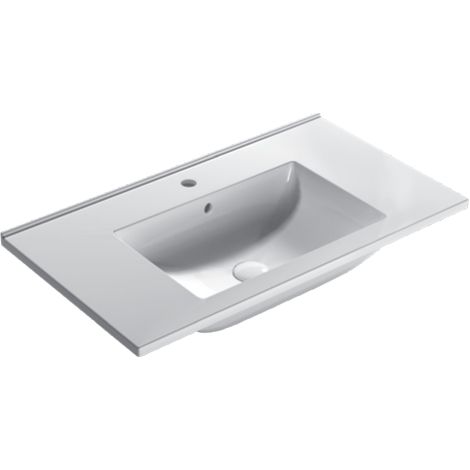 Lavabo en céramique 81x46 cm Globo ANITA HA081BI Blanc - Céramique (1/3)