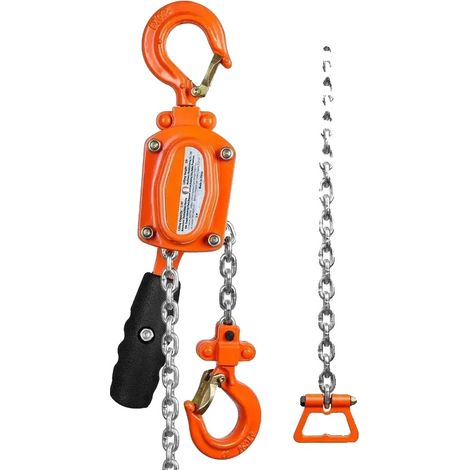 Treuil à levier manuel, capacité de 0,25 t, hauteur de levée de 1,4 m, Rouge (1/2)