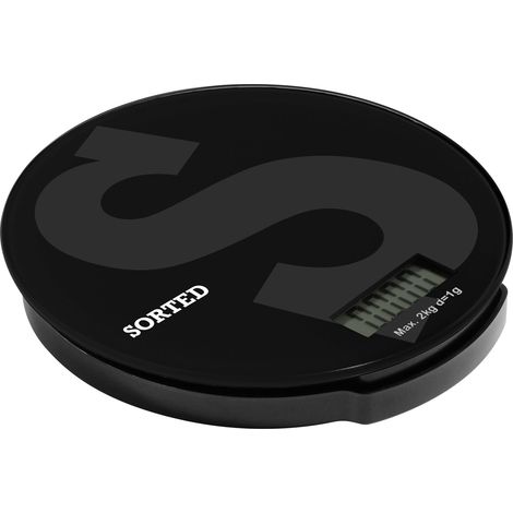 Interiors by Premier Black Glass 2kg Digital Kitchen Scale, Accurate Measurements for Perfect Dishes with Glass Kitchen Scale (1/2)