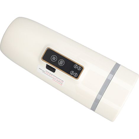 Elektrischer Reisewasserkocher (350 ml) mit Digitalanzeige, rutschfest, wasserdicht, tragbar, 12 V, 80 W, weiß (1/5)