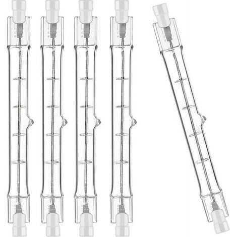 Ampoule Halogène R7S - 300 W - 230 V - 118 mm - Dimmable - Lot de 5 (1/2)