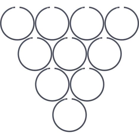 10Pcs / Lotto 41MMx1.5MM Anello pistone per Partner 350 351 352 370 371 390 401 420 Poulan 1950 2150 2250 2450 2550 (1/5)