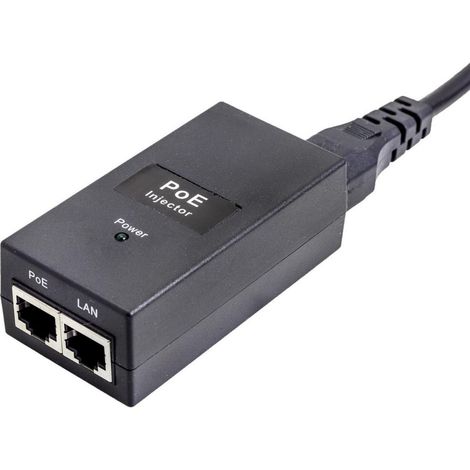48v PoE Injector for Non PoE Networks inc 3M CAT5 Patch Cable - UK
