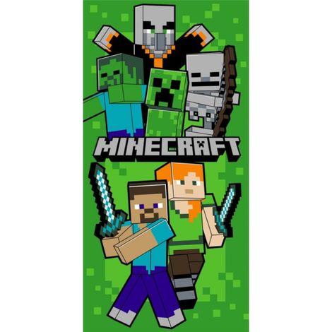 Serviette de Plage 70x140cm MINECRAFT