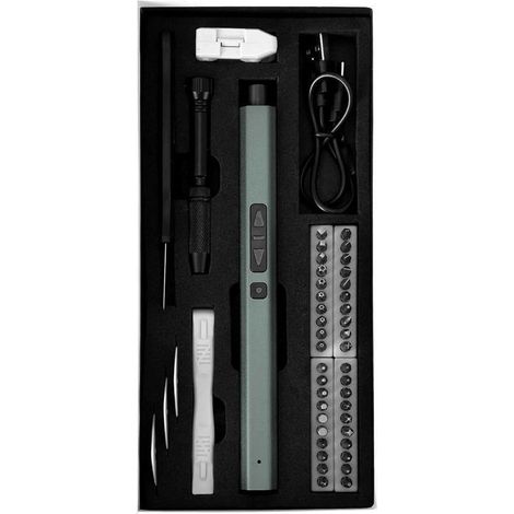 Tournevis Électrique - AVIZAR - Modèle Précis - 49 Embouts - Rechargeable USB - Vert (1/5)