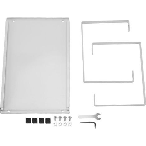 Étagère d'armoire de cuisine extensible 32-52 cm, pieds antidérapants réglables, support de rangement en métal pour garde-manger sous évier (extensible court blanc) (1/5)