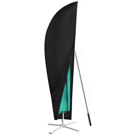 Sonnenschirm Schutzhülle, wasserdichte 420D Oxford Stoff Ampelschirm Abdeckung, Teleskopstange und Bergsteigerknöpfe, für Ampelschirm (265 x 40/70/50 cm) FLITI