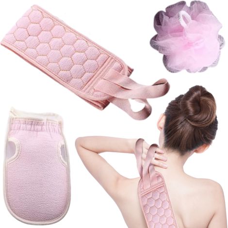 Pommeau de douche - Ensemble de bain trois pièces - Rose (1/5)