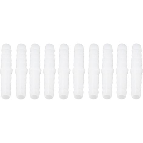 10 Stück Kunststoff-Schlauchanschlussstücke, gerade, gleichschenklige Schlauchverbinder, Verbindungsstücke, Adapter, 6-6 mm (1/5)