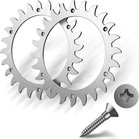 Goujons en acier inoxydable pour tondeuse robot Worx Landroid S et M - Taille de la roue 205 mm - 12 vis en acier inoxydable - Traction améliorée pour la tondeuse. (1/5)