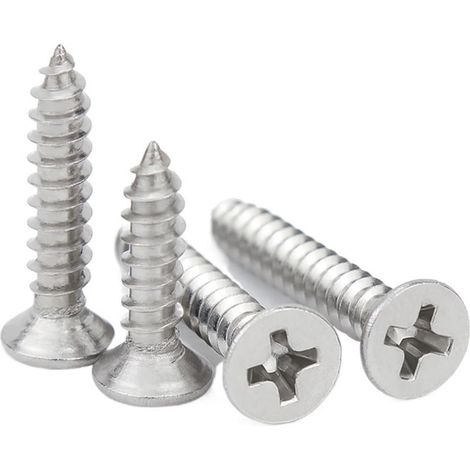 300 vis à tôle tête fraisée Phillips en acier inoxydable 304, longueur 3-10 mm (5 M1.5 x pièces) (1/2)