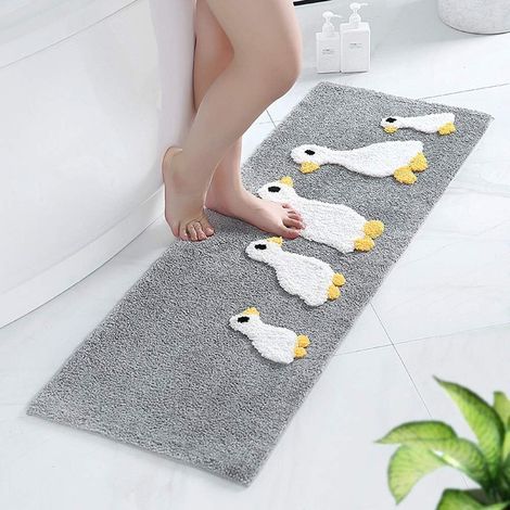 Tapis de bain antidérapant Little Duck - 1 pièce - Tapis de bain doux antidérapant et absorbant - Lavable en machine - Tapis de douche doux - Pour baignoire et salle de bain (39,9 x 119,9 cm) (1/5)