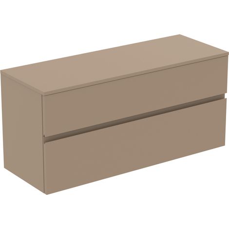 Ideal Standard Finesse - Mueble de lavabo, 120x44x56 cm, 2 cajones, color Matt Greige E3421UP (1/3)