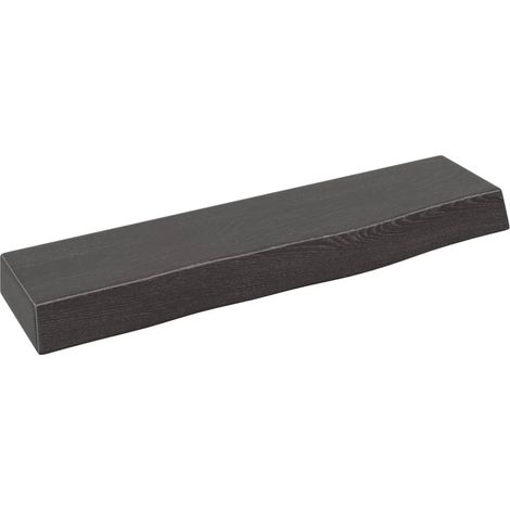 Étagère murale multiposition - Meuble Étagère murale gris foncé 40x10x4 cm bois chêne massif traité -BV22711 (1/4)